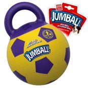 Іграшка GiGwi Ball, М'яч футбольний з ручкою для собак, гума, 26 см