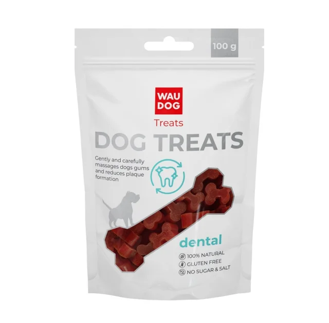 Лакомство Waudog Treats "Стоматологическая кость со вкусом курятины (маленькая)" для собак, 100 г