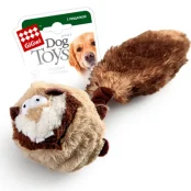 Іграшка GiGwi Catch & fetch для собак, Борсук з 2-ма пищалками, штучне хутро, 26 см