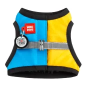 Шлей Waudog Clothes с QR паспортом, "Colors of freedom" для собак мягкая, S2, обхват груди 46-50 см, обхват шеи 43-45 см