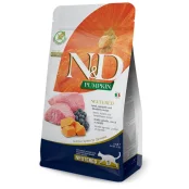 Беззерновий сухий корм Farmina N&D Pumpkin Cat Lamb & Blueberry Neutered для стерилізованих котів, ягня з гарбузом, чорниця, 5 кг