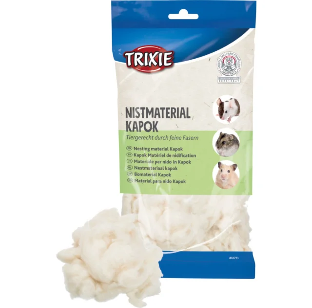 Гнезный материал Trixie Nesting Material Kapok для грызунов, капок, кремовый, 40 г