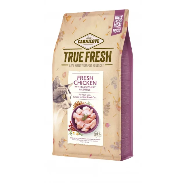 Сухий корм Carnilove True Fresh Cat Fish, для дорослих котів, з куркою, 1.8 кг