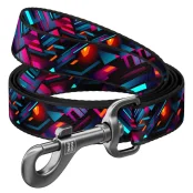 Повідець Waudog Nylon для собак, малюнок "Нескінченні світи", нейлоновий, L-XXL, ширина: 25 мм, довжина: 122 см