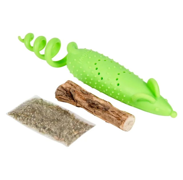 Іграшка GiGwi Refillable Catnip Мишка гумова для котів, гума, 16,5 см