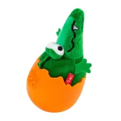 Іграшка GiGwi EGG Крокодил-неваляшка з пищалкою для собак, текстиль, гума, 14 см