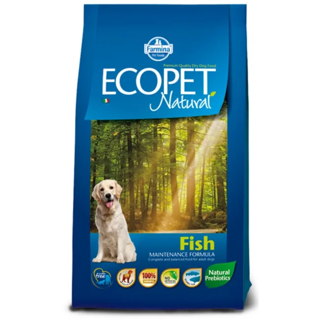 Сухий корм Farmina Ecopet Natural Adult Medium для дорослих собак середніх порід з чутливим травленням, з рибою, 12 кг