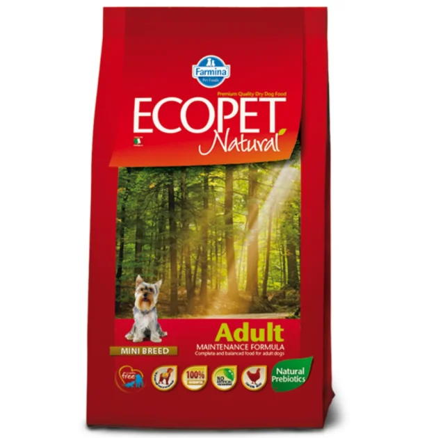 Сухий корм Farmina Ecopet Natural Adult Mini для дорослих собак малих порід, з куркою, 2.5 кг