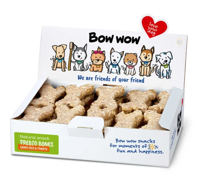 Лакомство для собак Bow wow, натуральная косточка из печени птицы и виноградных косточек, 30 шт