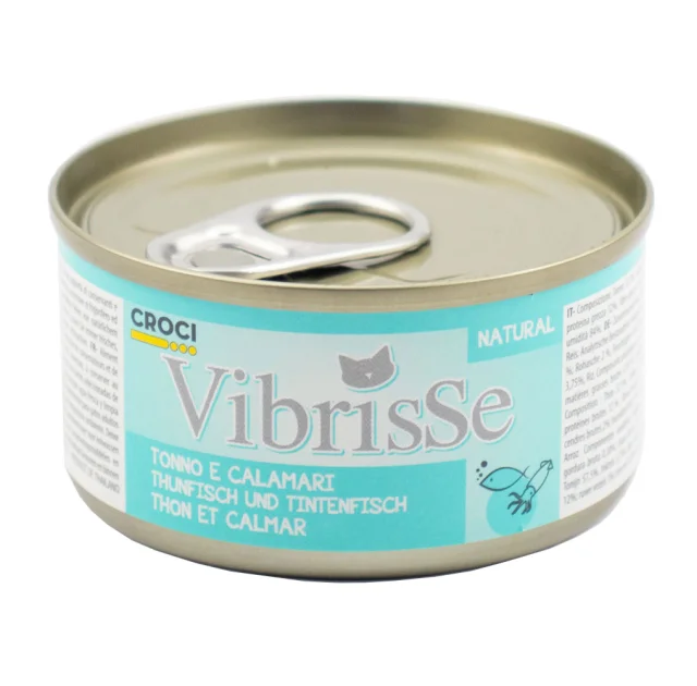 Консерва Croci Vibrisse для котів, тунець, кальмар, 70 г