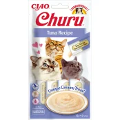 Ласощі Inaba Churu для котів, вершковий мус в стіках, з тунцем, 4×14 г