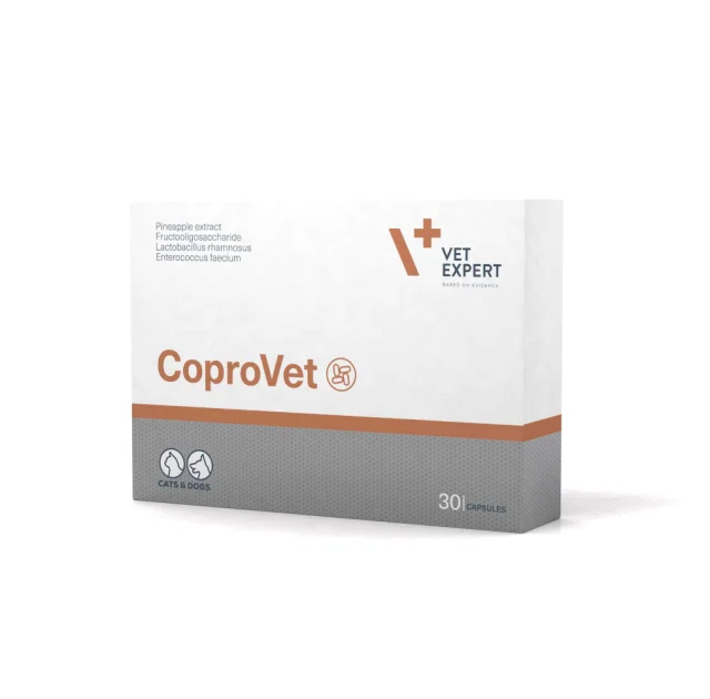 Харчова добавка Vet Expert CoproVet для котів і собак для ефективного вирішення проблеми копрофагії, 30 капсул