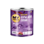 Вологий корм Мій чемпіон, для собак шматочки в желе з телятиною, 1240 г