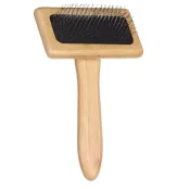 Щетка-пуходерка Flamingo Bamboo для собак, M, 15,3×9.5 см
