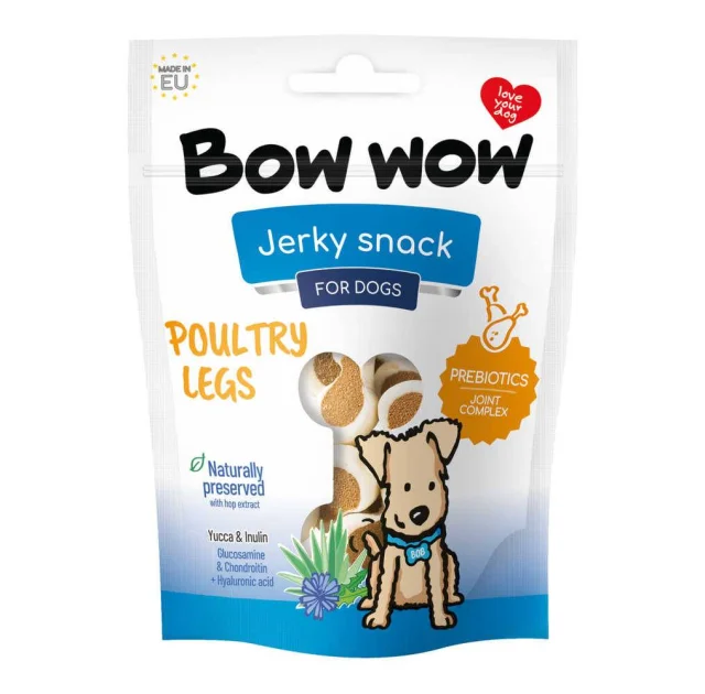 Лакомство для собак Bow wow снеки с курицей в виде куриной ножки, 80 г