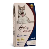 Повнораціонний сухий корм HowMeow Dog для дорослих собак, з ягням та рисом, 15 кг