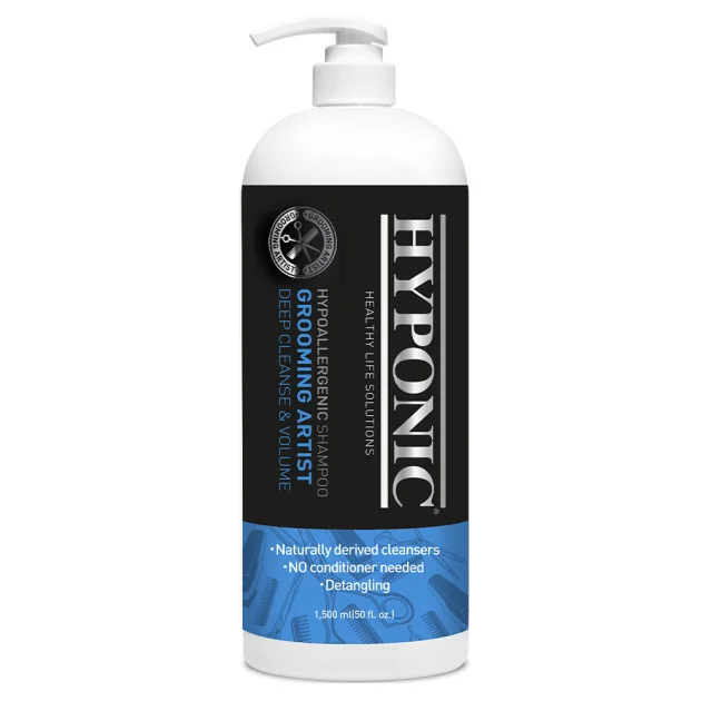 Шампунь Hyponic Grooming Artist для кошек и собак, глубокая очистка и объем, 1.5 л