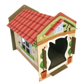 Когтеточка-домик Croci Villa для кошек, гофрированный картон, 42×35×50 см