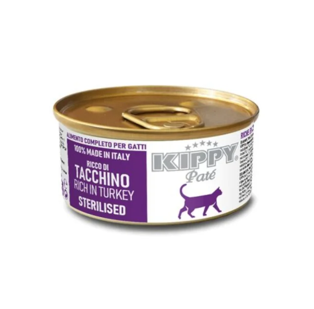 Консервы Kippy Pate для стерилизованных кошек, паштет с индейкой, 85 г