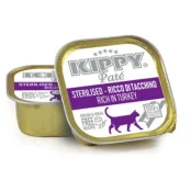 Вологий корм Kippy для стерилізованих котів, паштет з індичкою, 90 г