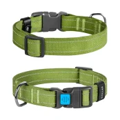 Нашийник CoLLaR для собак брезент, бавовняна тасьма, пластиковий фастекс, M, Ш: 25 мм, Д: 33-49 см