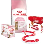 Набір сухий корм Royal Canin Kitten Sterilised 2 кг + вологий корм 12 шт по 85 г + ігровий трек у подарунок