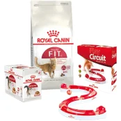 Набір сухий корм Royal Canin Fit 2 кг + вологий корм 12 шт по 85 г + ігровий трек у подарунок