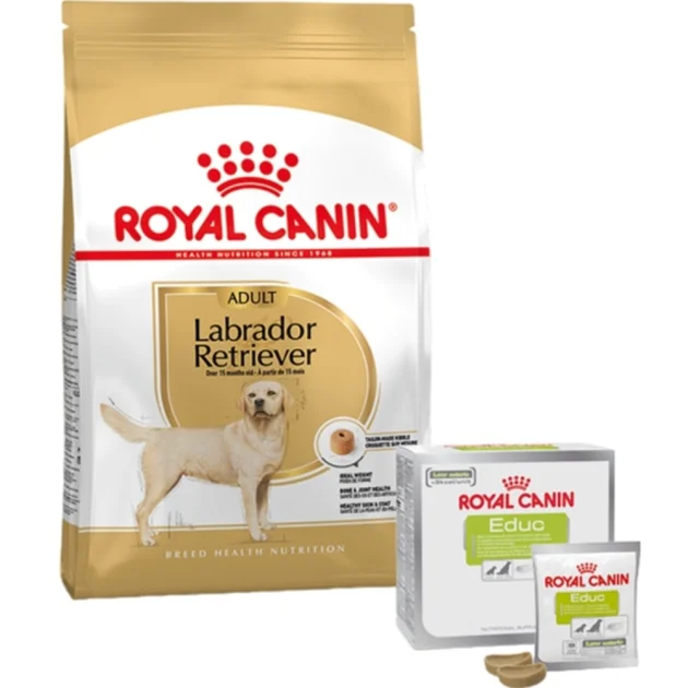 Набор сухого корма Royal Canin Adult Labrador Retriever 12 кг + лакомство Educ 30 шт в подарок