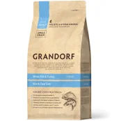 Сухой корм Grandorf White Fish & Turkey Skin & Coat Care для взрослых кошек для кожи и шерсти, белая рыба с индейкой, 2 кг