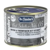 Влажный корм Dr.Clauder's Best Selection №5 для взрослых кошек с курицей, тунцем и шпинатом, 200 г