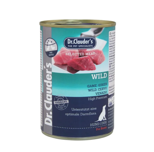Влажный корм Dr.Clauder's Selected Wild Game для собак, дичь и утка, 400 г