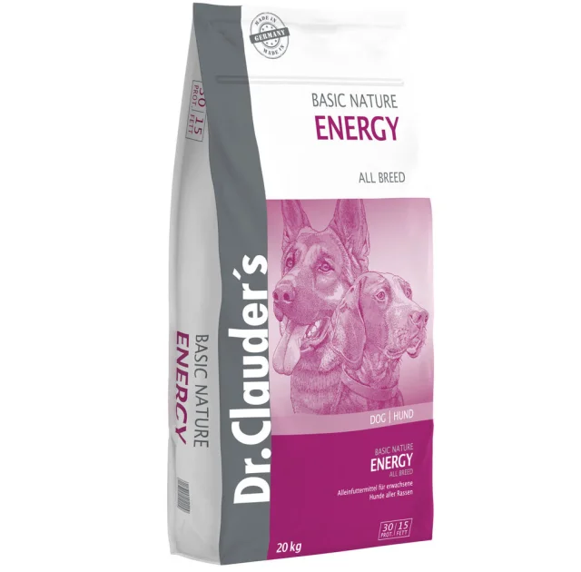 Сухой корм Dr.Clauder's Basic Nature Energy для собак в период повышенных физических нагрузок, соревнований, выставок, 20 кг