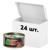 Упаковка консервов AnimAll Duo Delice для кошек, паштет из кролика с кусочками краба, 80 г, 24 штуки