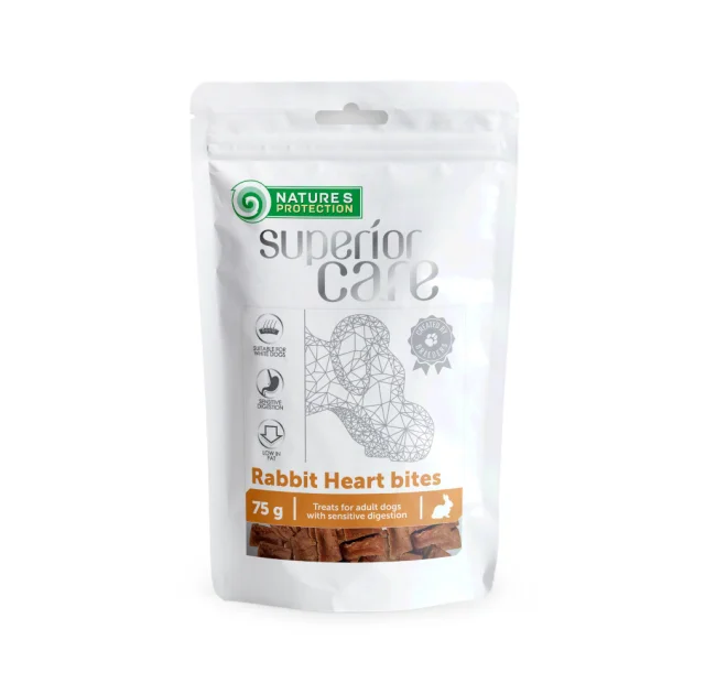 Ласощі Nature's Protection Lifestyle Superior Care Snacks For Dogs Rabbit Heart Bites для собак, серце кролика c куркою, 75 г
