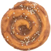 Лакомство Trixie Denta Fun Chewing Pie для собак, жевательный пирог, 9 см, 70 г, 5 штук в упаковке