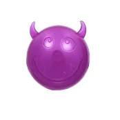М'яч AnimAll Fun для собак чортик з пищалкою, 75 мм, фіолетовий