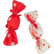 Игрушка Trixie Рождественская конфета для кошек, ткань, 11 см, 2 штуки