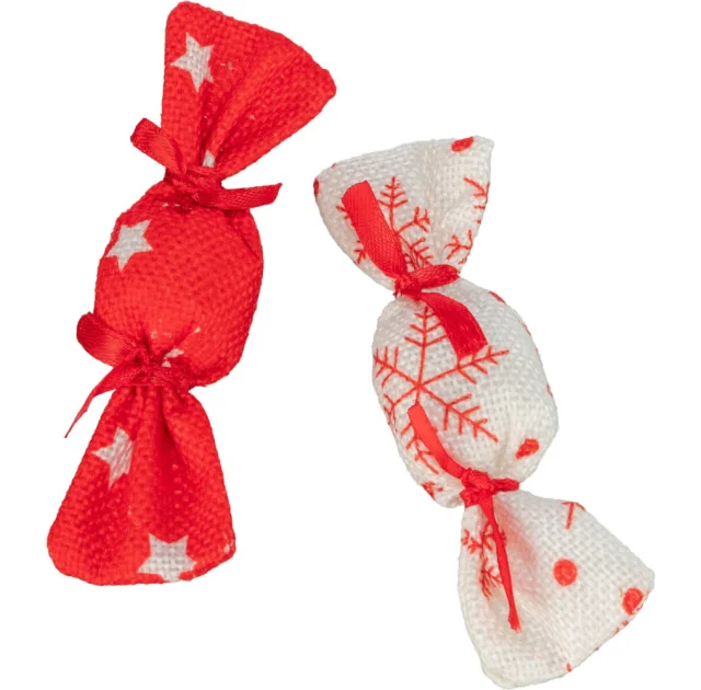 Игрушка Trixie Рождественская конфета для кошек, ткань, 11 см, 2 штуки