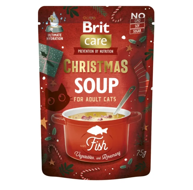 Влажный корм Brit Care Christmas Fish Soup для кошек, рождественский суп с рыбой, 75 г