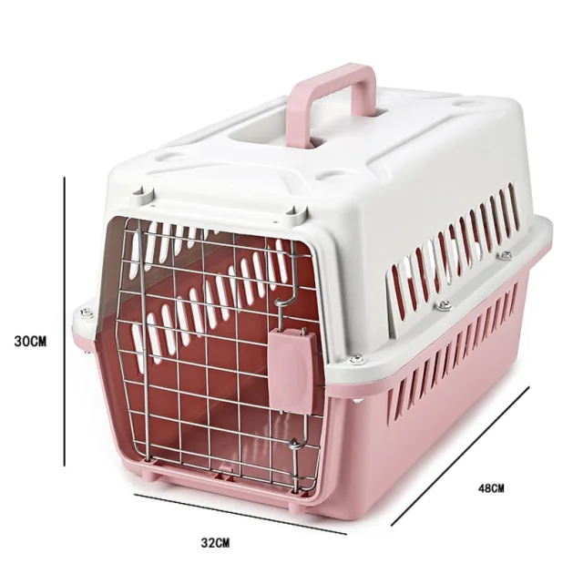 Переноска AnimAll PS-01 для котів та собак, рожева, 48×32×30 см