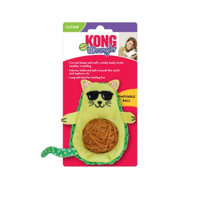 Іграшка KONG Wrangler AvoCATo для котів, 5.72×11.43×10.8 см