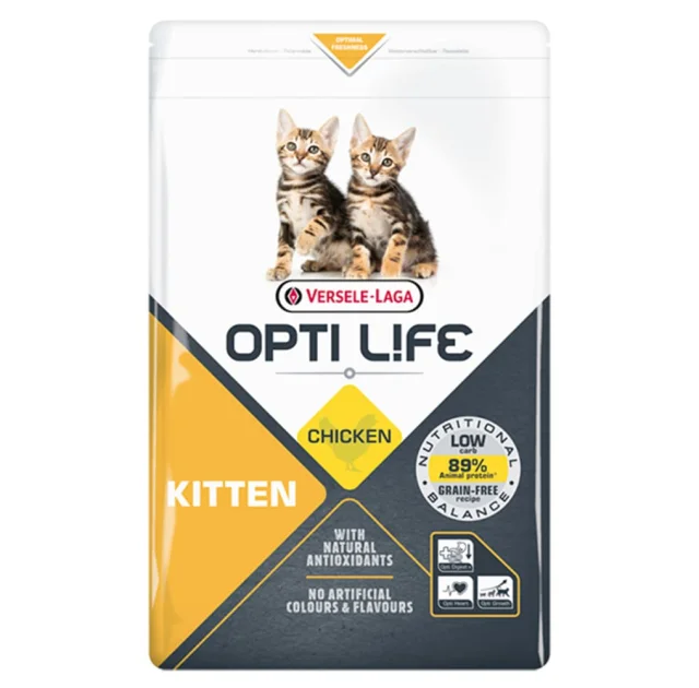 Сухий беззерновий суперпреміум корм Versele-Laga Opti Life Kitten для кошенят, курка, 2.5 кг