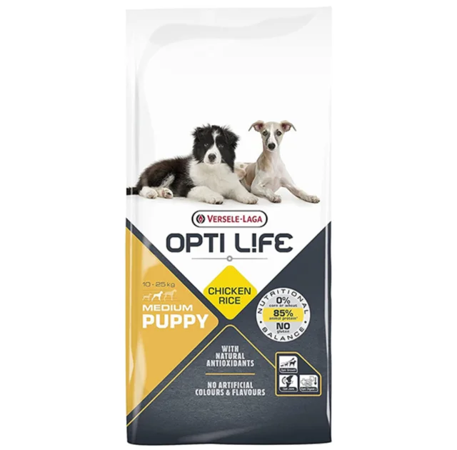 Сухой суперпремиум корм Versele-Laga Opti Life Puppy Medium для щенков средних пород, курица, 12.5 кг