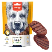 Ласощі для собак Wanpy Grilled Beef Steak, стейк гриль яловичина курка, 100 г