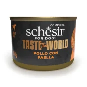 Вологий корм Schesir Taste the World Chicken With Paella, консерви для собак, курка з паельєю в бульйоні, 150 г