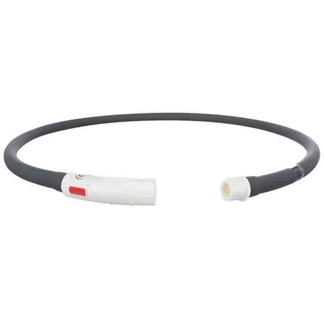 Нашийник Trixie USB Flash Light Ring, що світиться, для собак, силікон, розмір XS-XL, 10 мм/70 см, чорний/червоний
