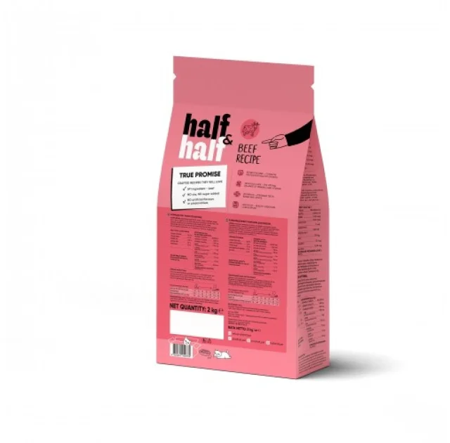 Сухий корм Half&Half для кошенят, з яловичиною, 2 кг