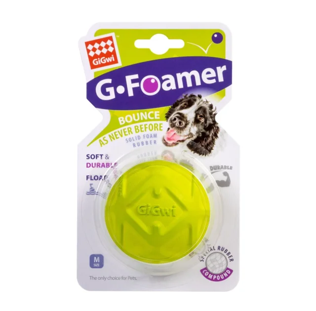 Игрушка GiGwi G-foamer Мяч полнотелый для собак, вспененная резина, 6,5 см