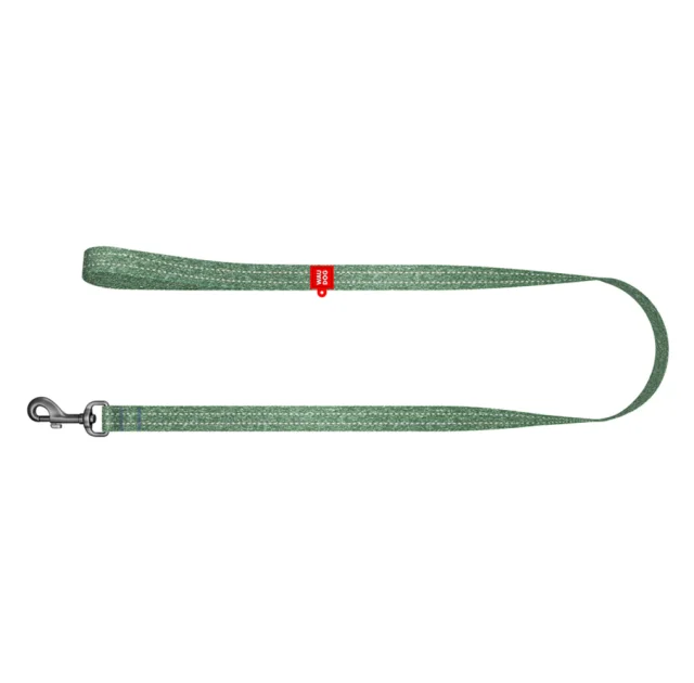 Повідець Waudog Re-cotton для собак із відновленої бавовни, світловідбиваючий, ширина: 25 мм, довжина: 300 см, зелений