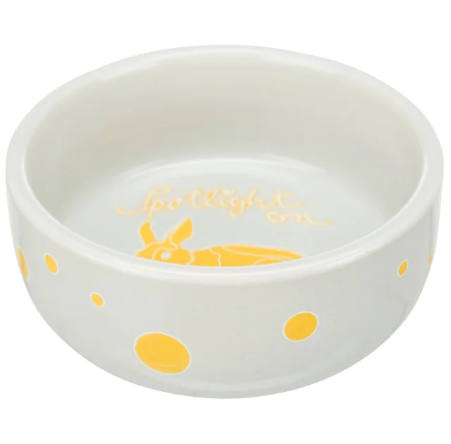 Миска Trixie Ceramic Bowl з принтом кролика, для гризунів, керамічна, діаметр 11 см, 250 мл